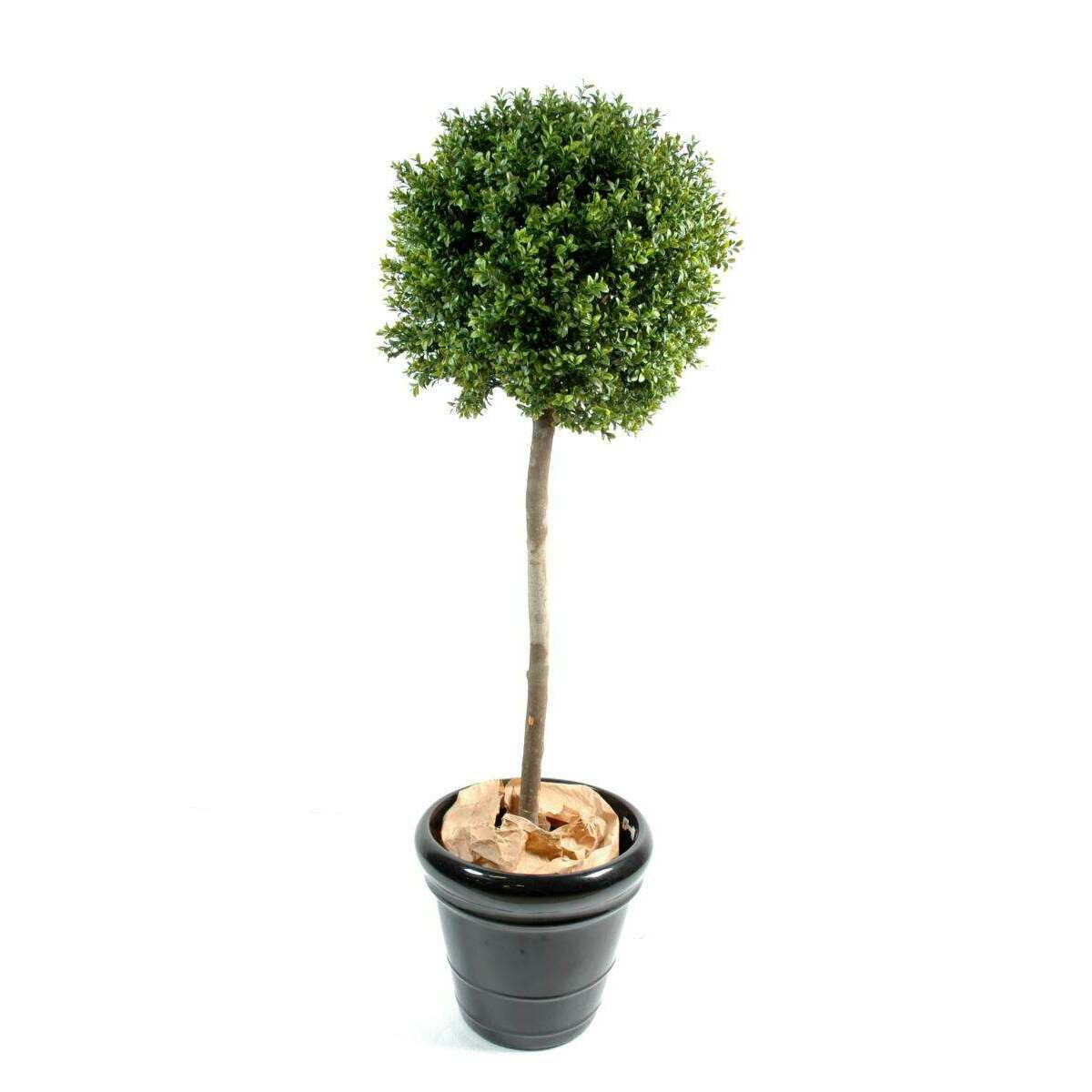 Plante artificielle Buis tige boule - intérieur extérieur - H.140cm vert