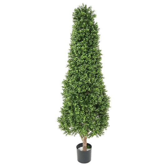 Plante artificielle Buis Topiaire pyramide - intérieur extérieur - H.180cm vert