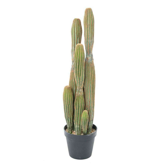 Plante artificielle Cactus Finger 6 troncs - Plante pour intérieur - H.95cm vert