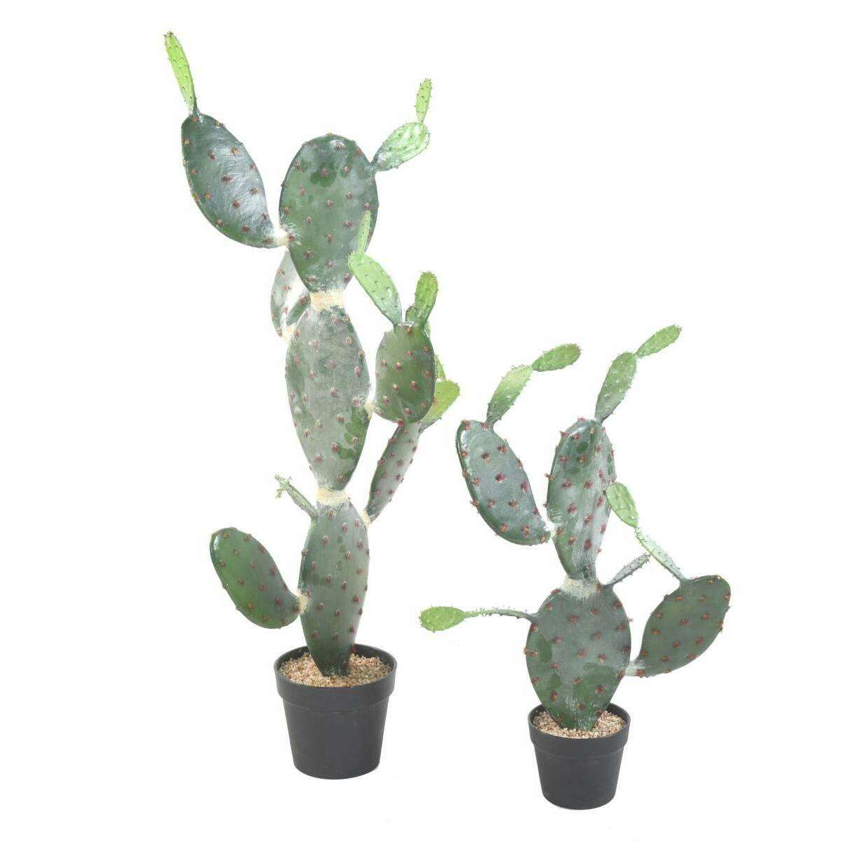 Plante artificielle Cactus Opuntia - Plante pour intérieur - H. 120cm vert