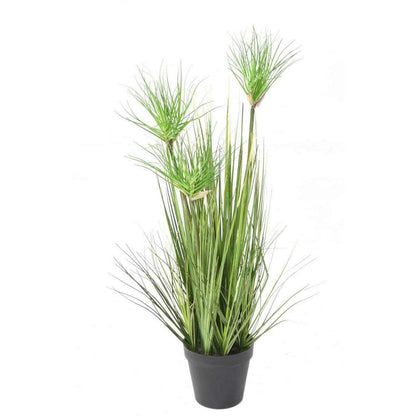 Plante artificielle Chrysopogon en pot - Graminée pour intérieur - H. 60cm