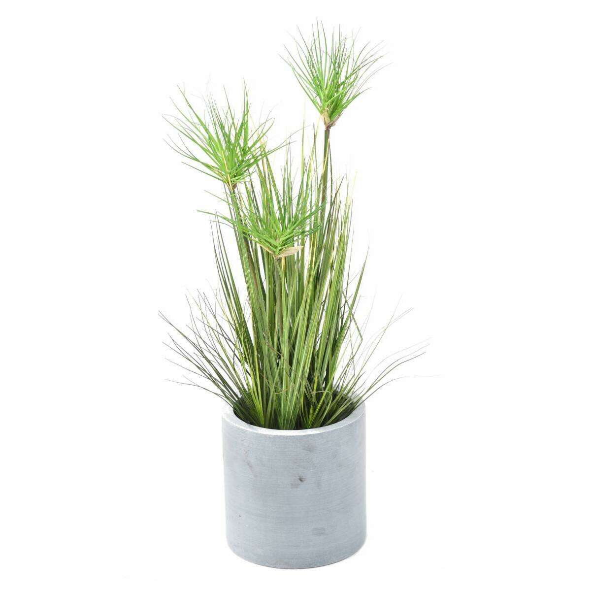 Plante artificielle Chrysopogon en pot - Graminée pour intérieur - H. 60cm