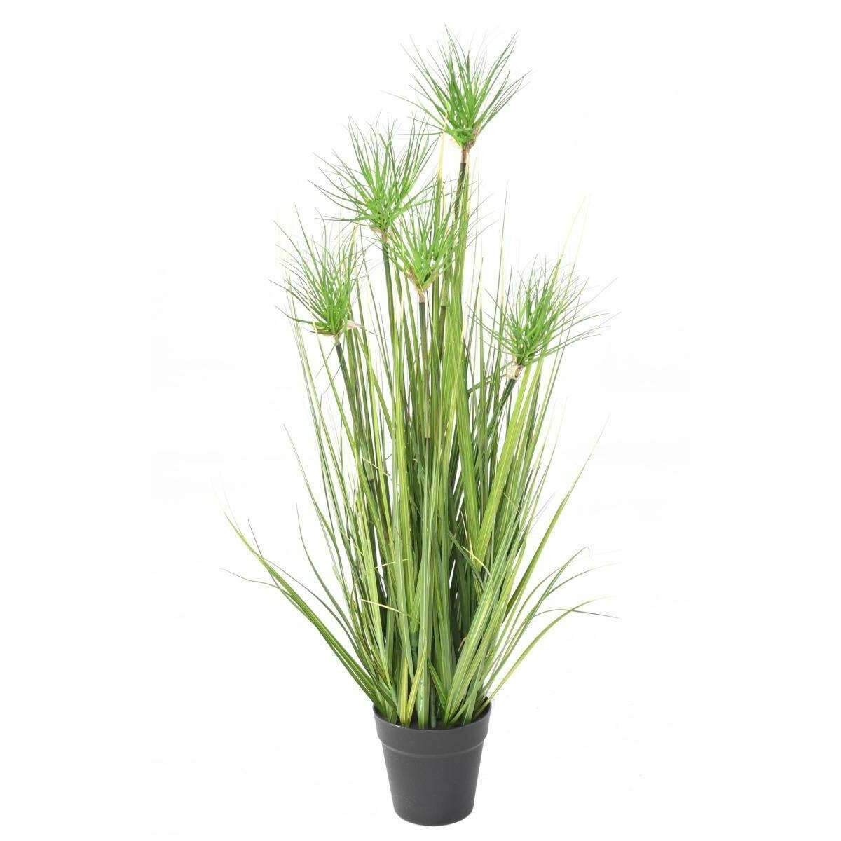 Plante artificielle Chrysopogon en pot - Graminée pour intérieur - H. 90cm