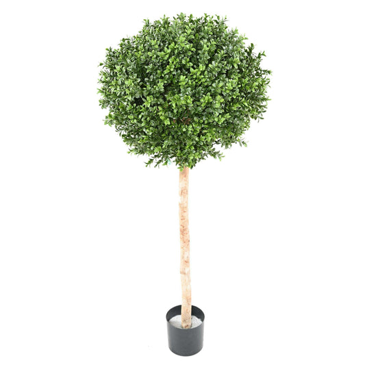 Plante artificielle convient en extérieur Buis tige boule - H.110cm vert