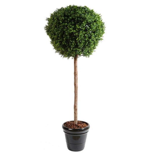 Plante artificielle convient en extérieur Buis tige boule - H.180cm vert