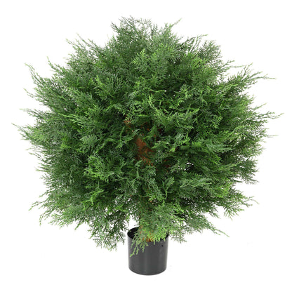 Plante artificielle Cyprès Lawson boule UV - intérieur extérieur - H.70cm