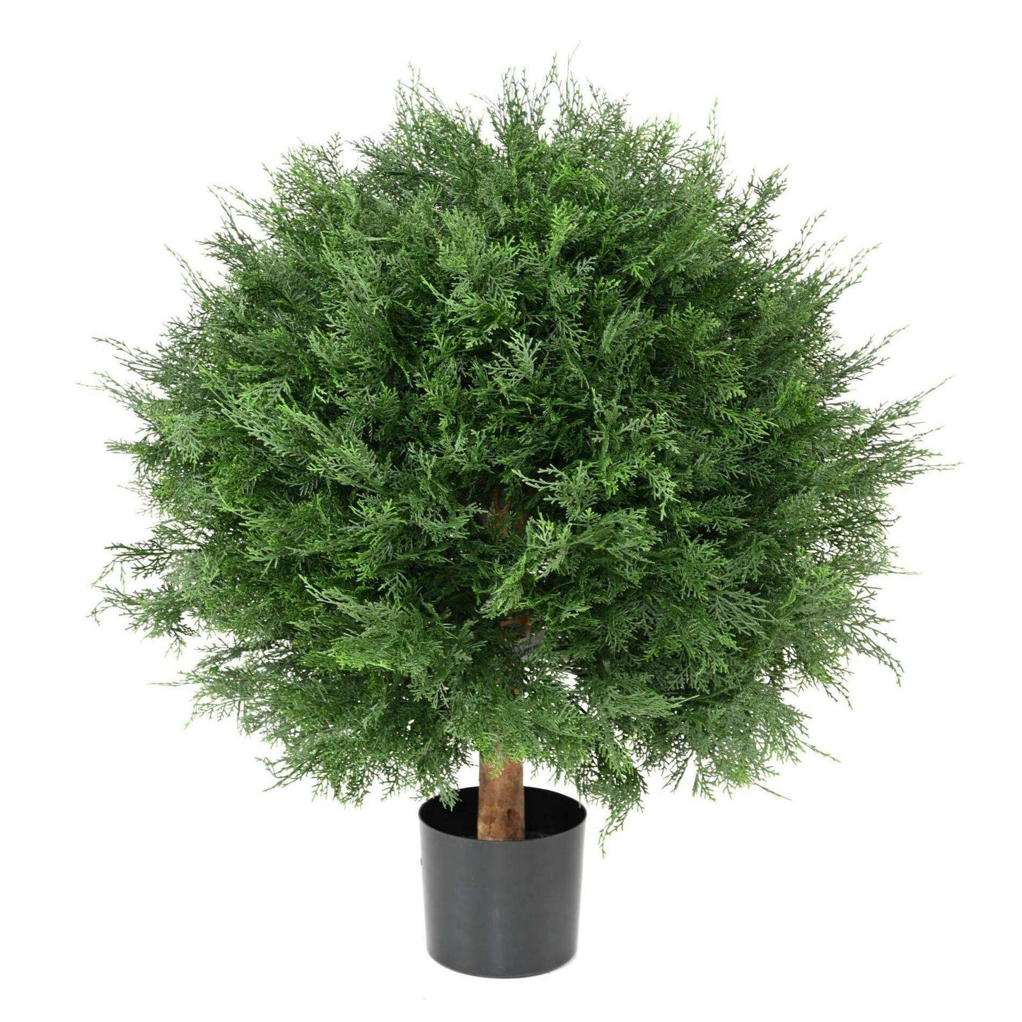 Plante artificielle Cyprès Lawson boule UV - intérieur extérieur - H.90cm