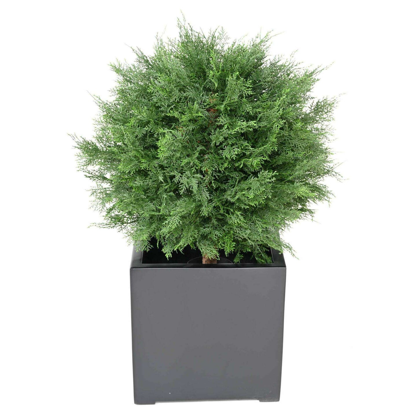 Plante artificielle Cyprès Lawson boule UV - intérieur extérieur - H.90cm