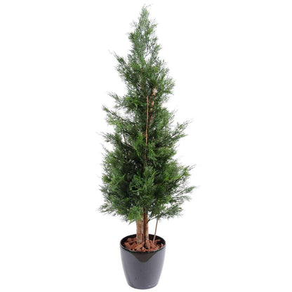 Plante artificielle Cypres Lawson UV résistant - intérieur extérieur - H.150cm vert