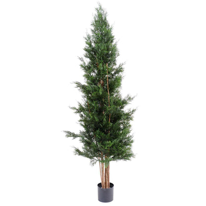 Plante artificielle Cypres Lawson UV résistant - intérieur extérieur - H.180cm vert