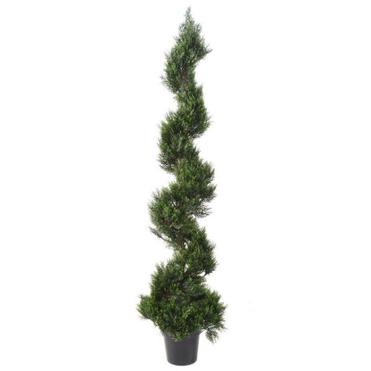 Plante artificielle Cyprès new spirale - extérieur - H.180cm vert