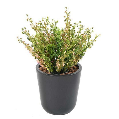 Plante artificielle Fleurie Bruyère large en piquet - intérieur extérieur - H.22cm