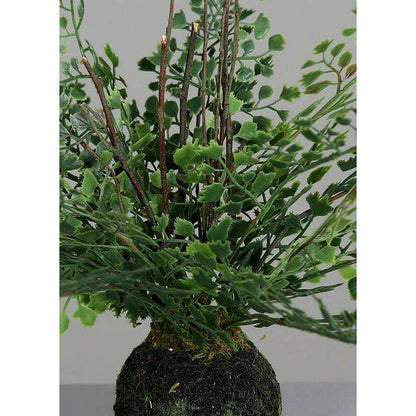 Plante artificielle Fougère avec socle mousse - décoration d'intérieur - H.30cm vert