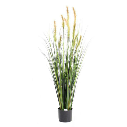 Plante artificielle Graminée Vulpin des champs Foxtail en pot - intérieur - H.120cm