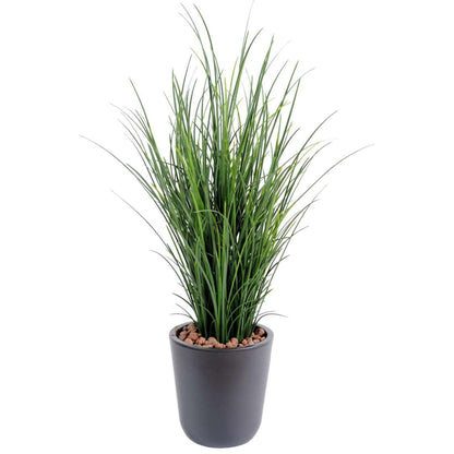 Plante artificielle Herbe fine en pot - intérieur extérieur - H.60cm vert