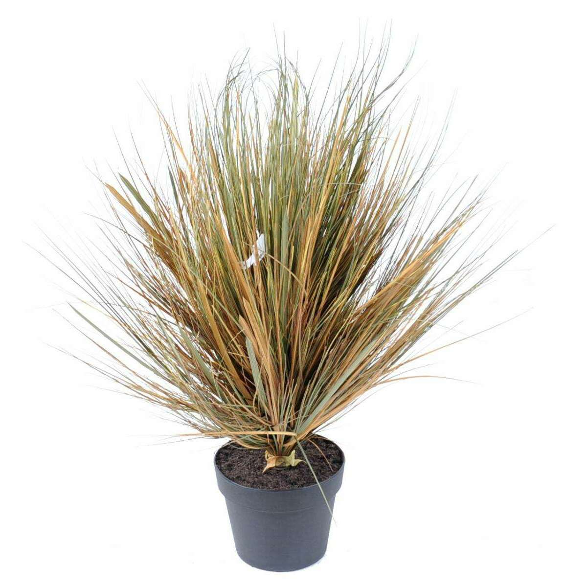 Plante artificielle Herbe sèche en pot - intérieur - H.70cm gris marron