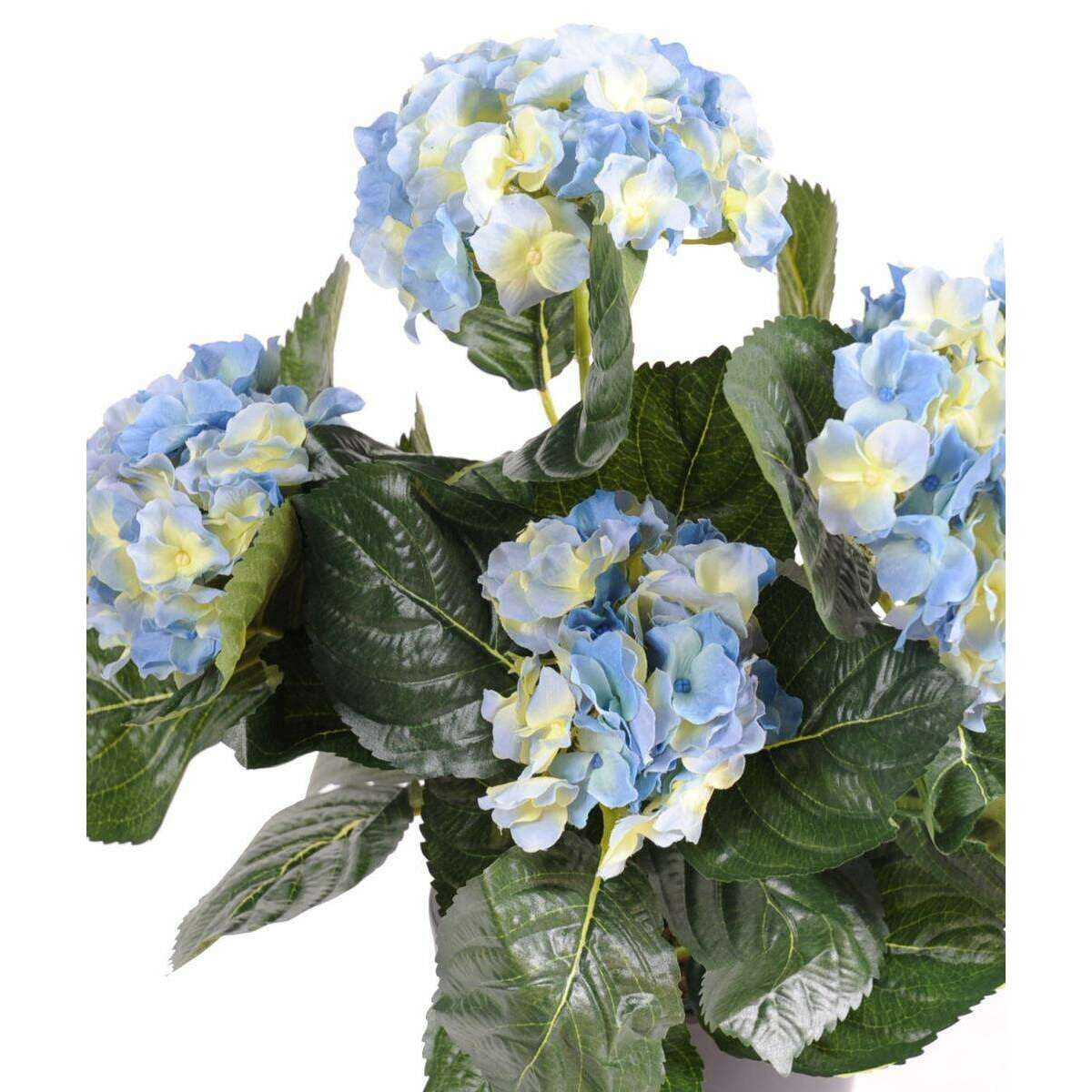 Plante artificielle Hortensia en piquet - fleurs pour intérieur - H.40cm bleu