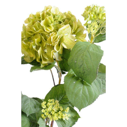 Plante artificielle Hortensia en piquet - fleurs pour intérieur - H.82cm vert