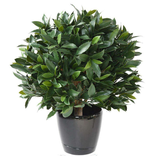 Plante artificielle Laurier boule - feuillage UV résistant - H.65cm vert