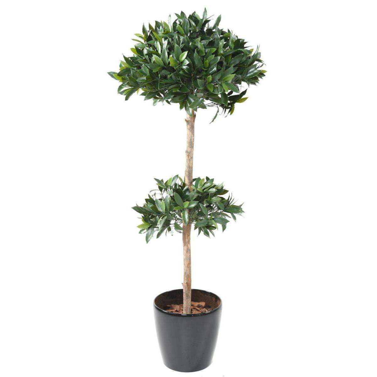 Plante artificielle Laurier double boule UV résistant - intérieur extérieur - H.170cm vert