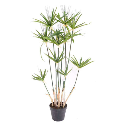 Plante artificielle Papyrus Alternifolius en pot - intérieur - H. 100cm vert