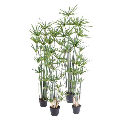 Plante artificielle Papyrus Alternifolius en pot - intérieur - H. 100cm vert