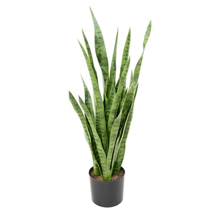 Plante artificielle Sansevieria 24 feuilles - décoration d'intérieur - H.85cm vert