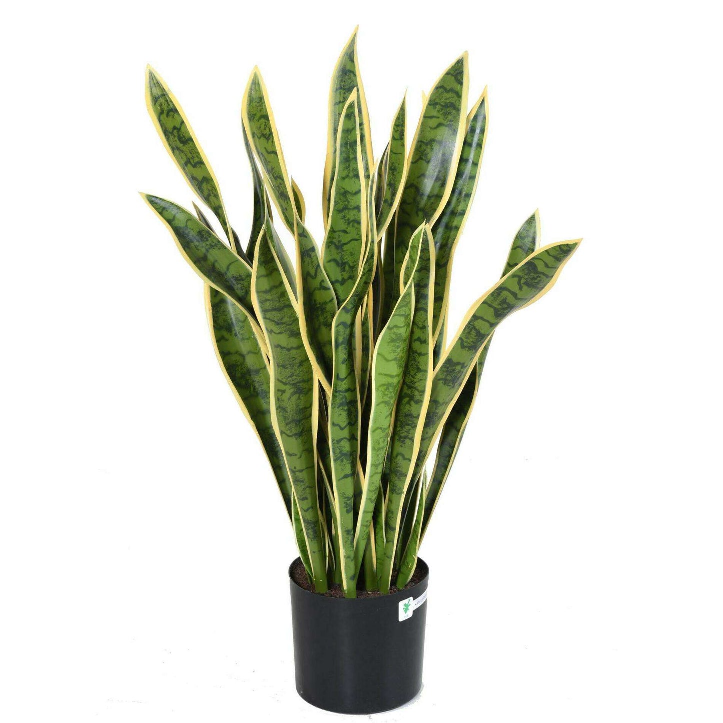 Plante artificielle Sansevieria large - décoration d'intérieur - H.93cm vert jaune