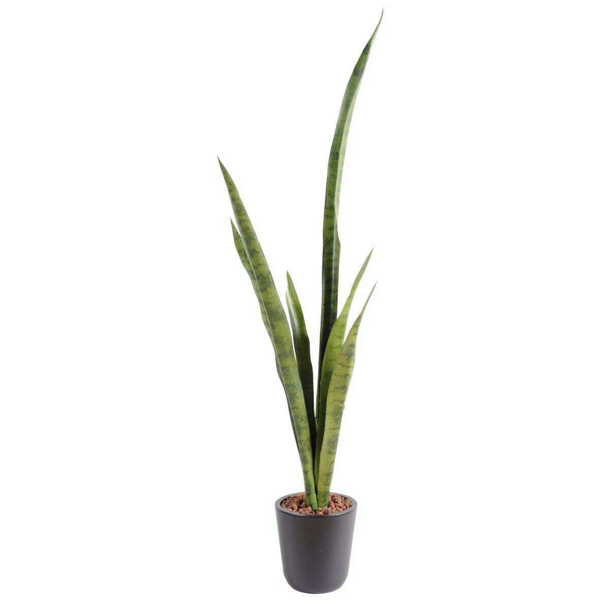 Plante artificielle Sansevieria piquet - succulente pour intérieur - H.105cm vert