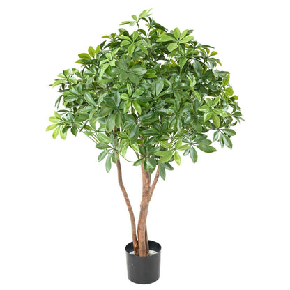 Plante artificielle Schefflera buisson plastique UV - intérieur extérieur - H.110cm