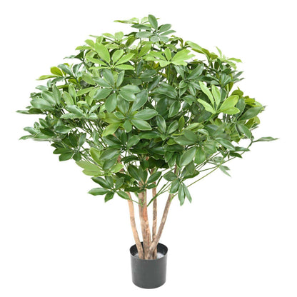 Plante artificielle Schefflera buisson plastique UV - intérieur extérieur - H.90cm