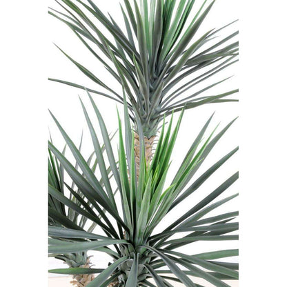 Plante artificielle Yucca 3 troncs - décoration pour intérieur - H.155cm vert