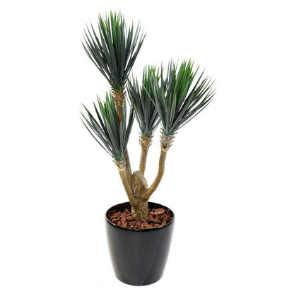 Plante artificielle Yucca Baby 4 têtes - décoration pour intérieur - H.120cm