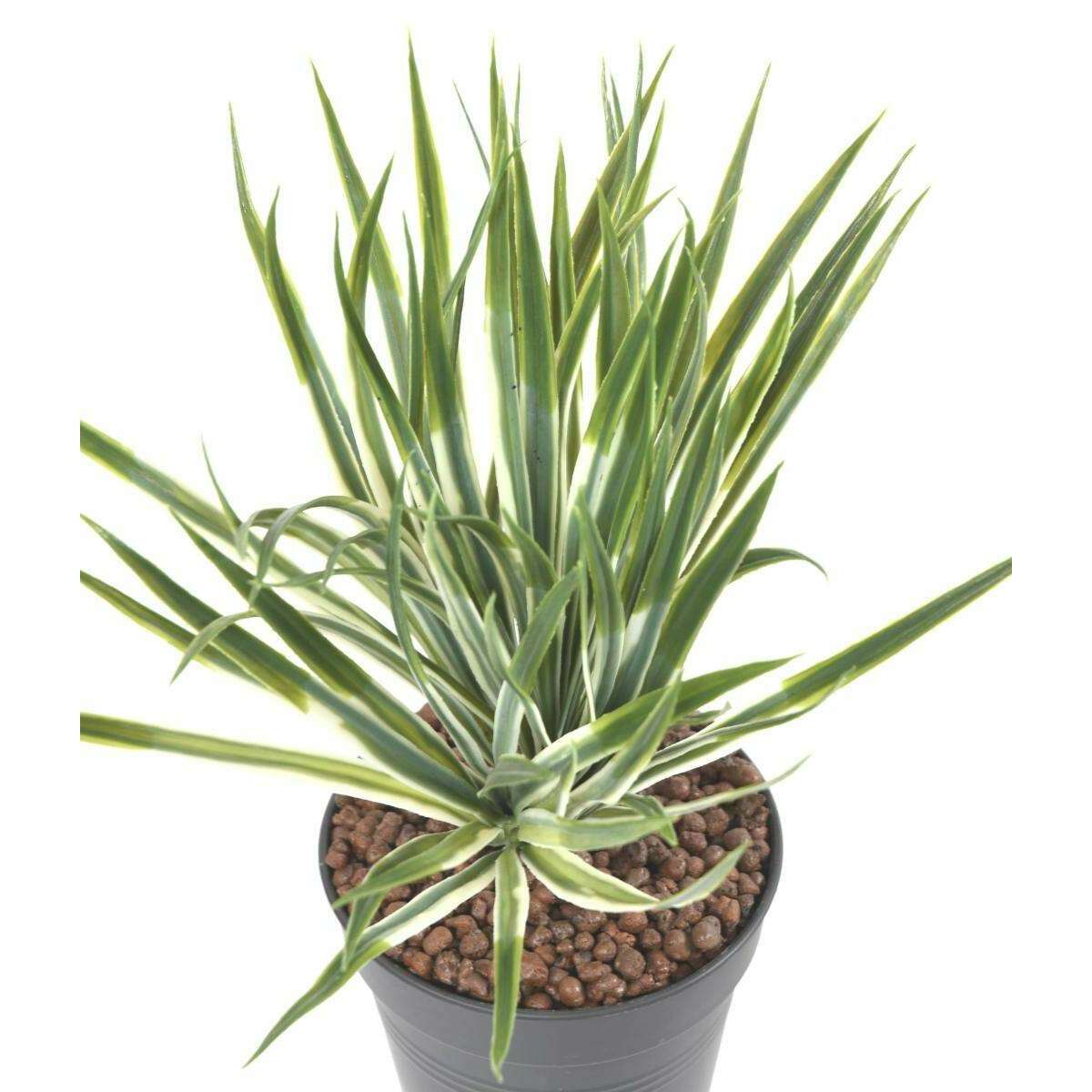 Plante artificielle Yucca Golden en piquet - intérieur extérieur - H.35cm