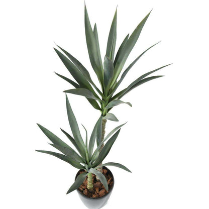 Plante artificielle Yucca Rapier 2 tiges - décoration pour intérieur - H.110cm