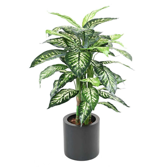 Plante verte artificielle Dieffenbachia - décoration d'intérieur - H.100cm