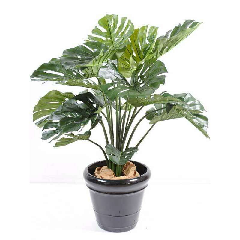 Plante verte artificielle Philo Géant 18 feuilles - plante d'intérieur -H.110cm vert