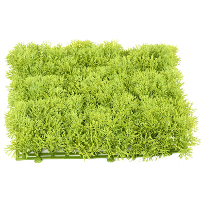 Plaque Mousse artificielle - mur végétal pour intérieur - 24x24cm vert clair