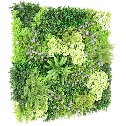 Plaque végétale artificielle B plantes UV résistant - décoration murale - 100x100cm