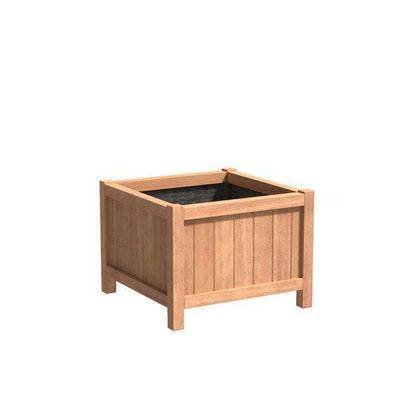 Pot pour fleur bac carré bois exotique Valencia - extérieur jardin - H.60x80cm