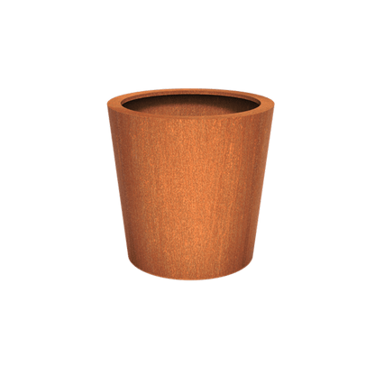 Pot pour fleur bac conique Cado rouillé - extérieur jardin - H.80xØ.80cm Corten