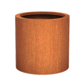 Pot pour fleur bac cylindre Atlas rouillé - extérieur jardin - H.60xØ.60cm Acier Corten