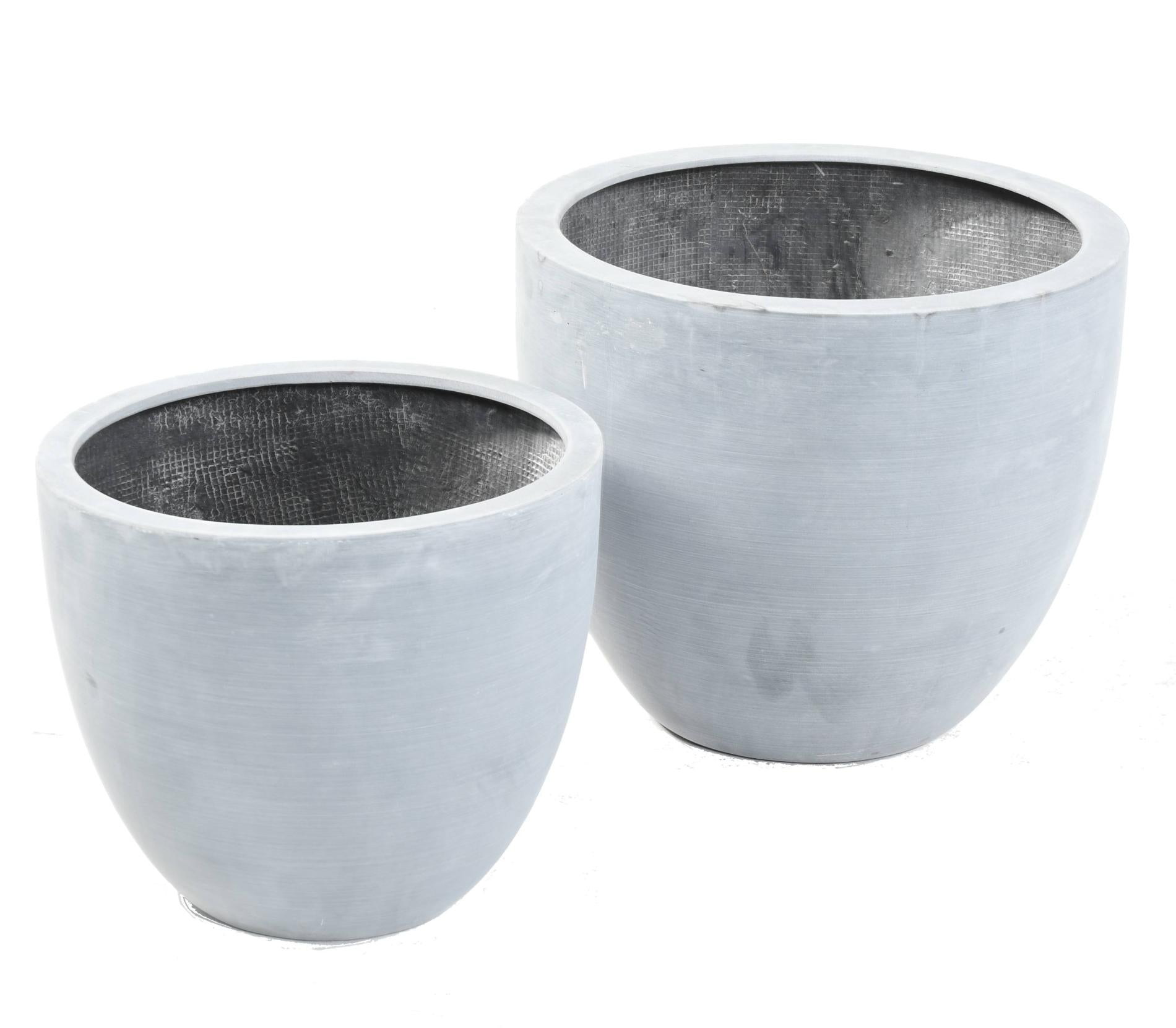 Bac pour fleur pot lotus - intérieur extérieur - H.35 x Ø.40cm gris Fiberstone