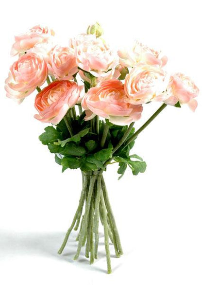 Fleurs artificielles Bouquet de Renoncules - intérieur - H.30 cm rose