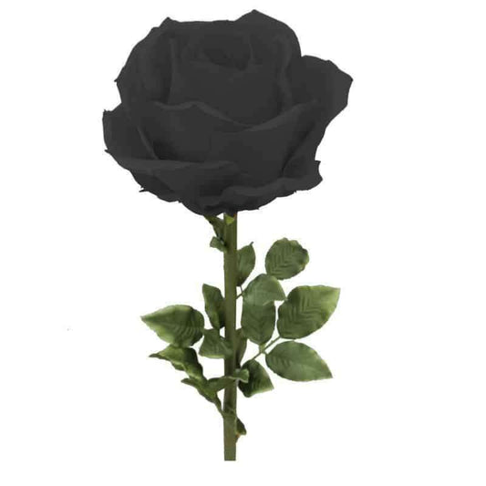 Rose artificielle géante Henriette - décoration d'intérieur - H.125cm Ø.40cm noir