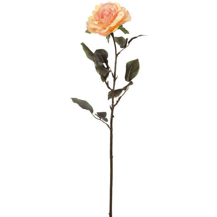 Rose ouverte rose 80cm